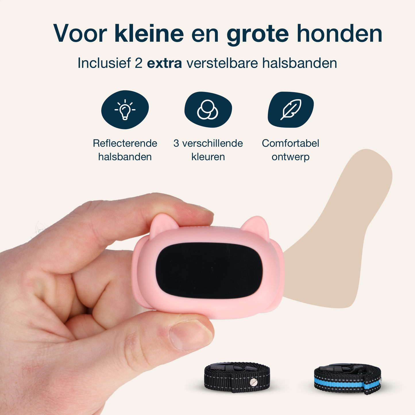 Sompets Anti Blafband Pro - Blafband voor honden - Automatische Blafdetectie - Premium Blafband - Anti Blaf Apparaat - Incl. E-book & 2 Extra Halsbanden - Roze