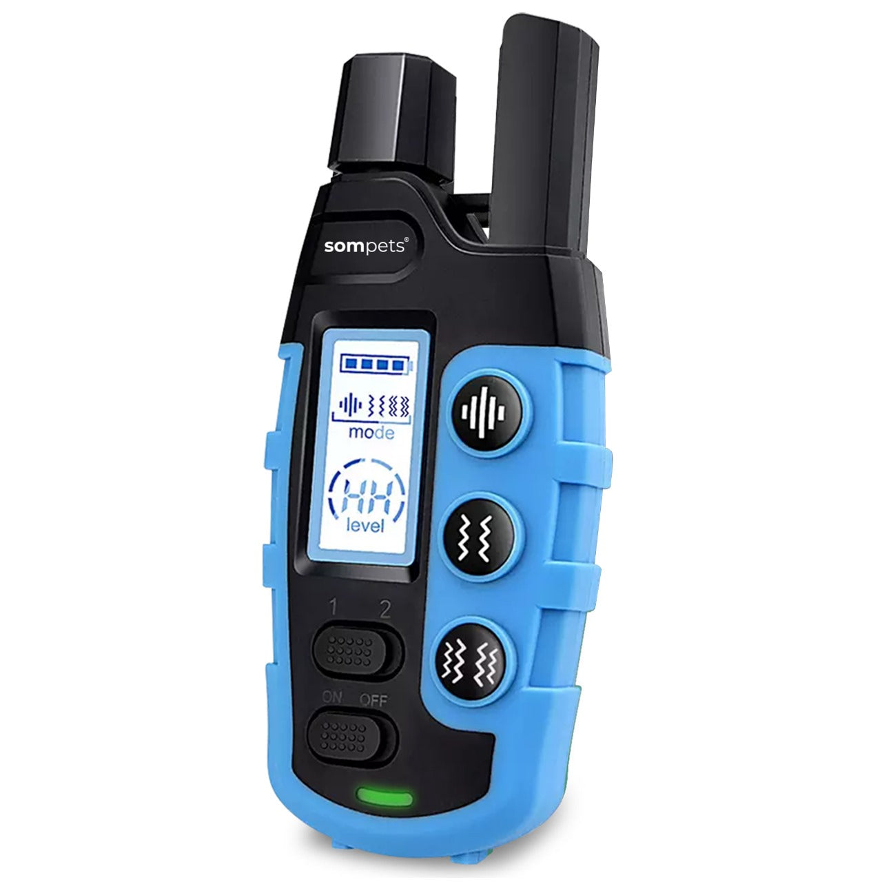 Sompets® Afstandsbediening RS2 – Vervangend Onderdeel voor Anti Blafband – 600m Bereik – Oplaadbaar – Alleen Afstandsbediening - Blauw