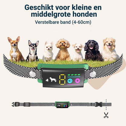 Sompets® Anti Blafband V20 - Anti Blaf Apparaat voor kleine en middelgrote honden - Opvoedingshalsband Zonder Schok - LED-display - Waterdicht - Oplaadbaar