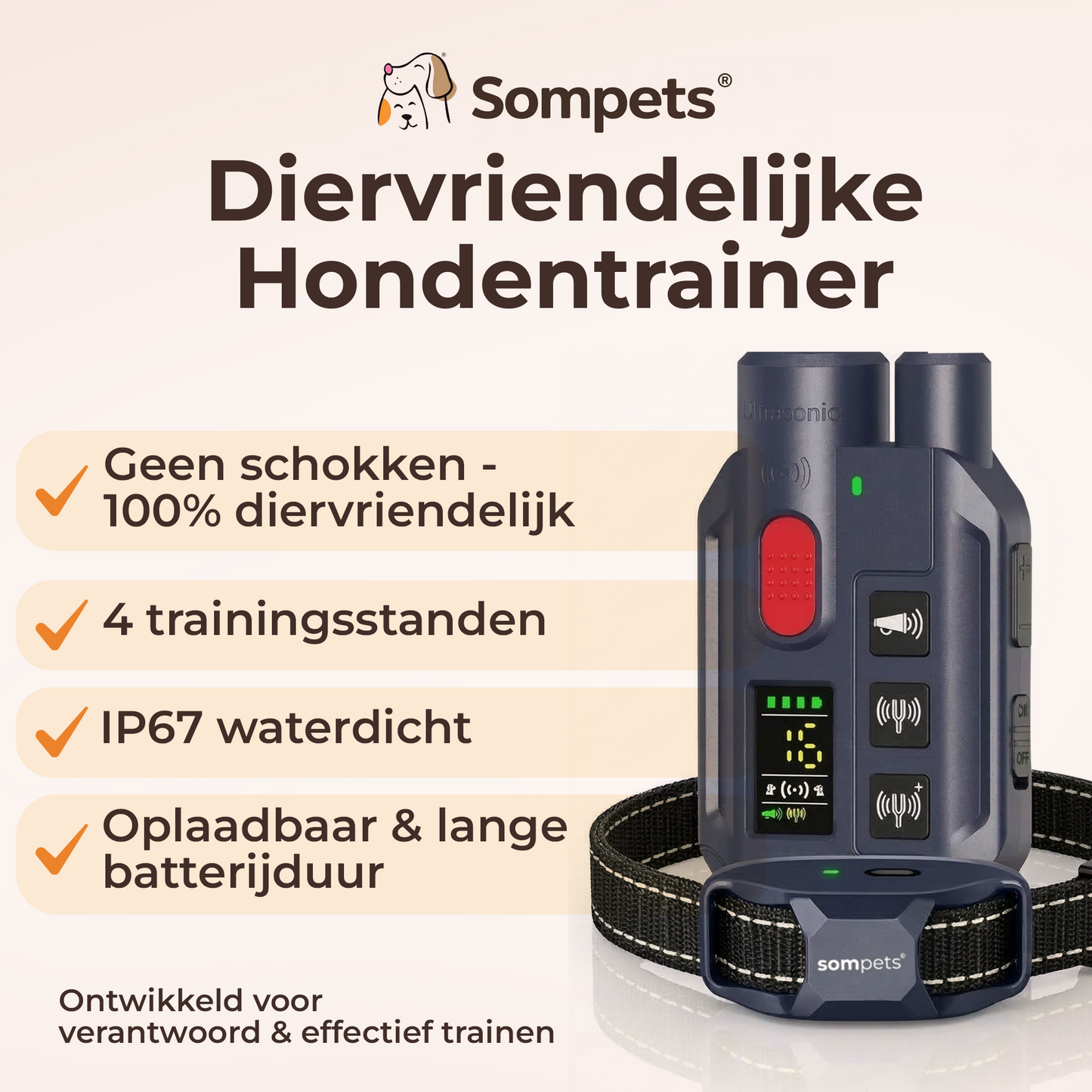 Sompets® RS11 Trainingsband + Ultrasone – Zonder Schok