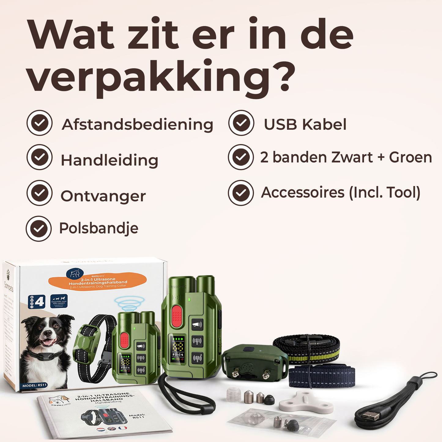 Sompets® RS11 Trainingsband + Ultrasone – Zonder Schok